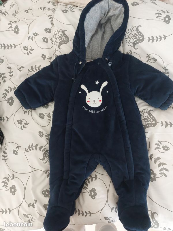 Combinaison pilote manteau mois Taille mois Moufles amovibles