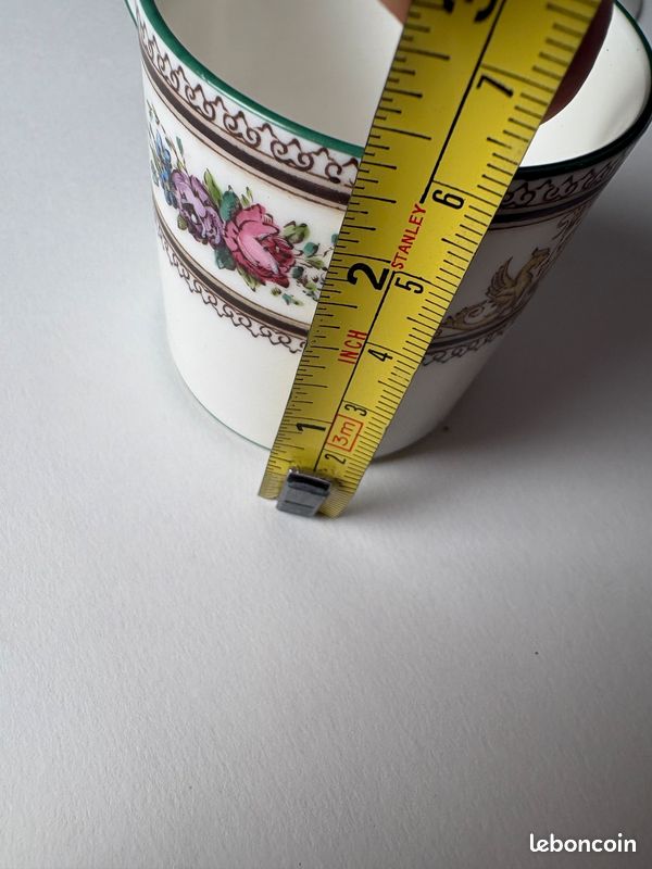 Tasse soucoupe porcelaine Wedgwood Bone China England vintage (image 7)