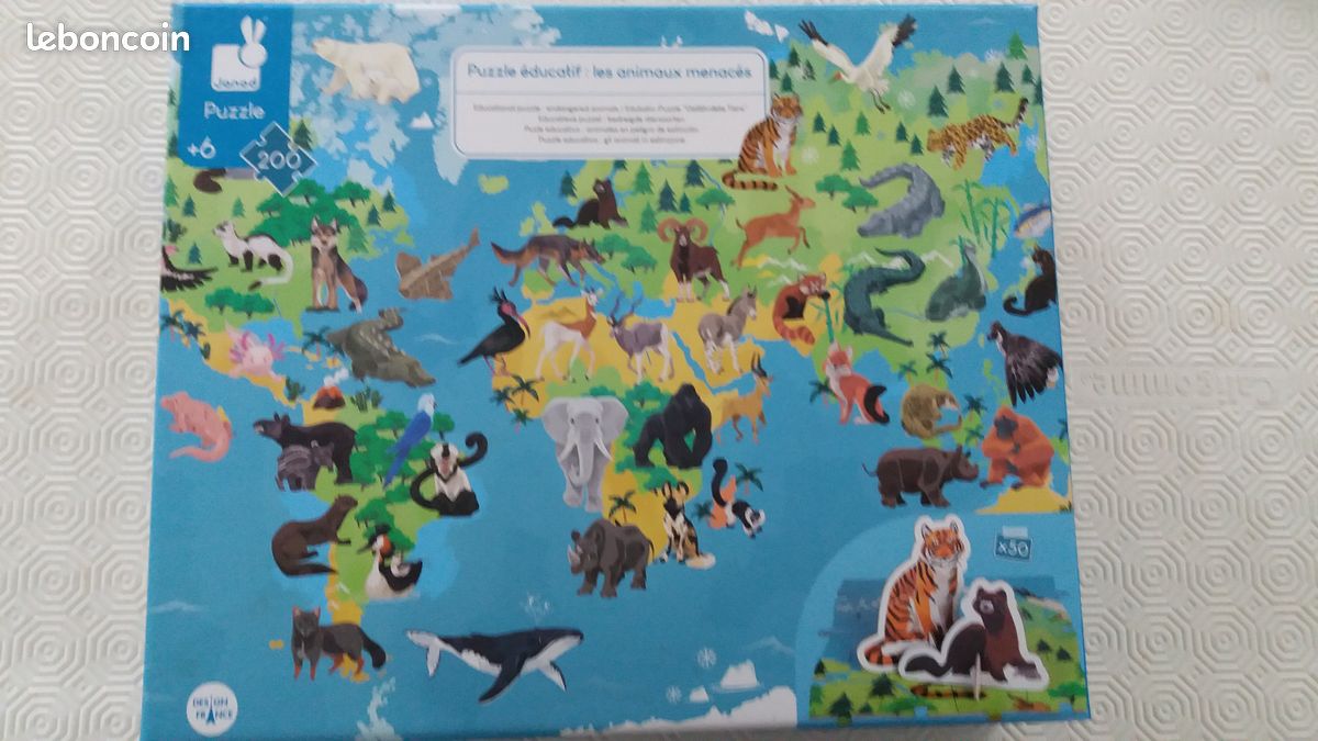 Puzzle éducatif 'les animaux menacés' (image 2)
