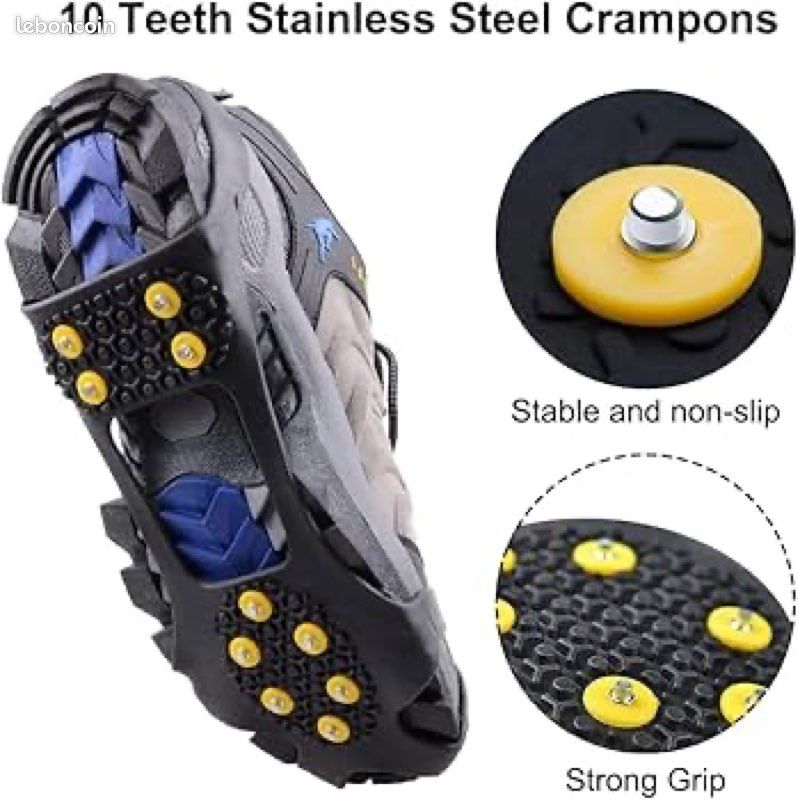 Drfeify Pointes Antidérapantes Une Paire De Couvre-chaussures à Crampons Antidérapants à 10