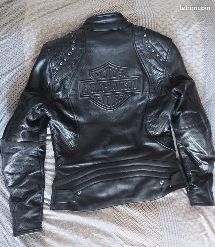 Blouson moto femme cuir harley davidson Équipement moto