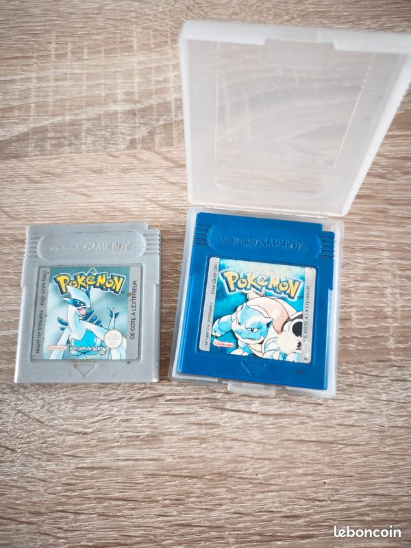 Lot jeux Game Boy pokemon bleu et pokemon argent (image 1)