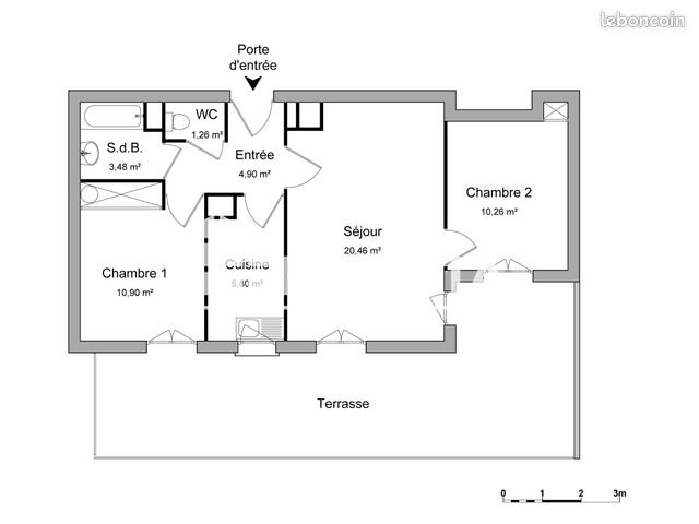 Appartement a louer dammarie-les-lys - 3 pièce(s) - 57 m2 - Surfyn