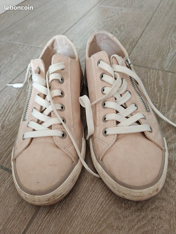 Sneakers beige rosé femme 38 (image 1)