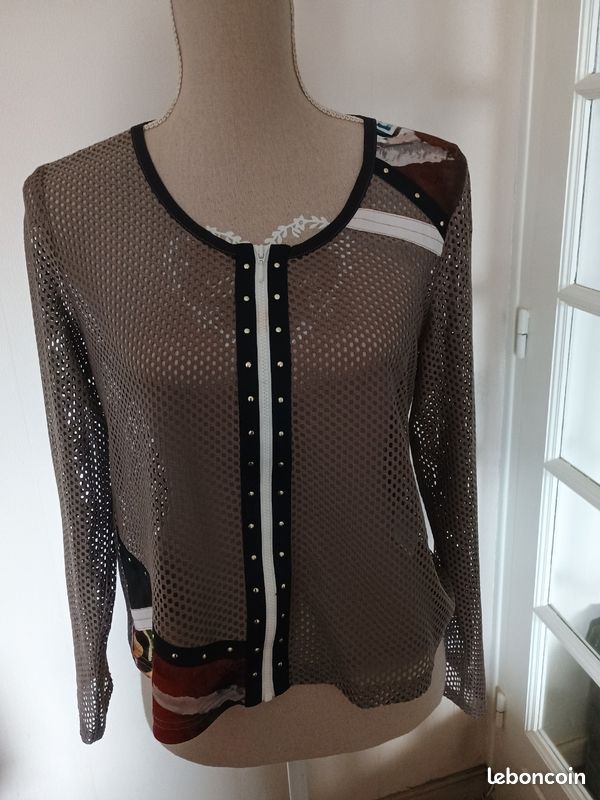 Pull Léger Pause Café Superbe, Taille 40, Multicouleur, Parfait Pour Toutes Les Saisons