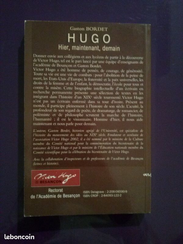 Livre Hugo Hier, maintenant, demain (image 3)