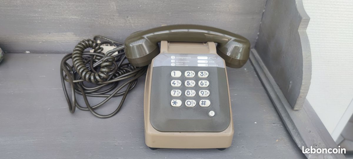 Téléphone fixe vintage France Télécom 1987 Socotel S63 (image 1)