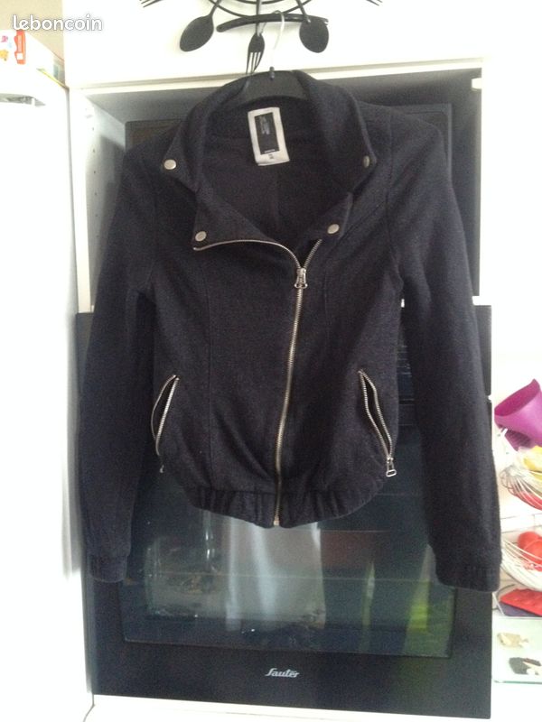 Blouson noir bershka (image 1)