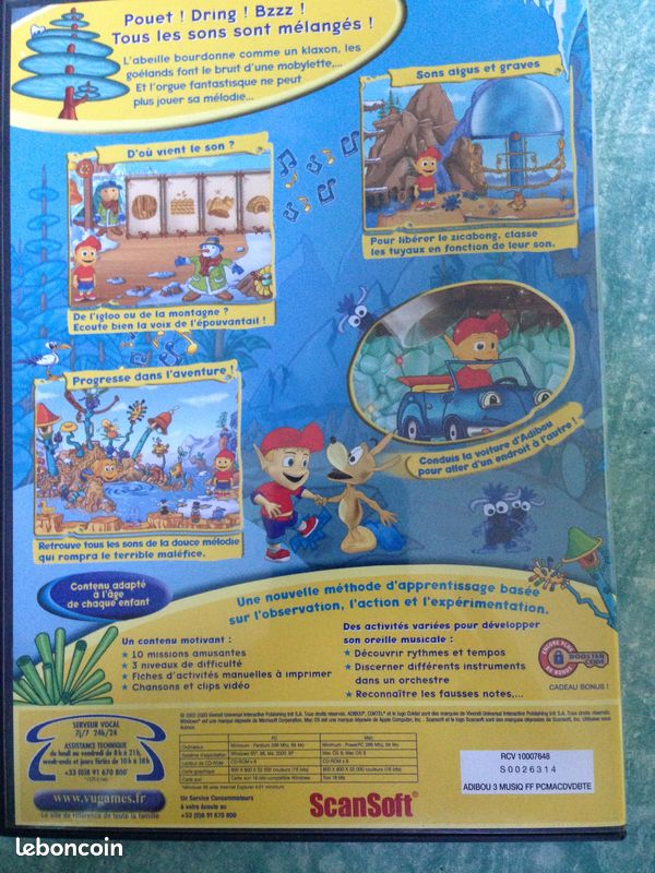 Cd rom Adibou Pc/Mac l'orgue fantastique: éveil musical pour les 4-7 ans (image 3)