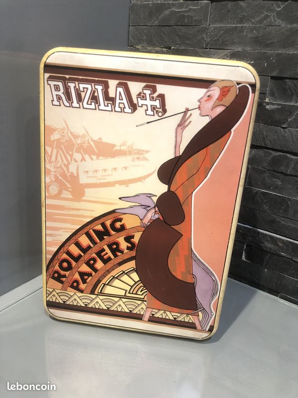 Plaque Murale Vintage En Métal étain Publicité Rizla+ - 30x20 Cm - Déco Rétro