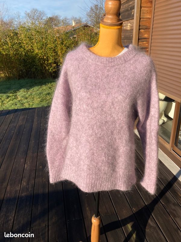 Pull en mohair couleur lila Vêtements