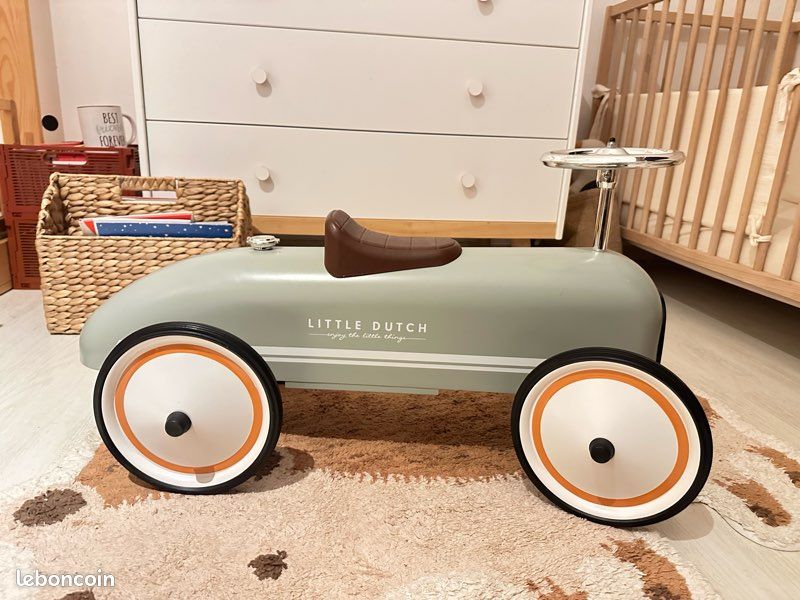 Porteur voiture retro roller Olive Little Dutch Jeux Jouets
