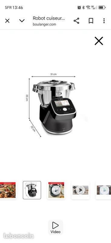Robot cuiseur MOULINEX I Companion Touch Pro XL Noir HF93D810 (image 3)