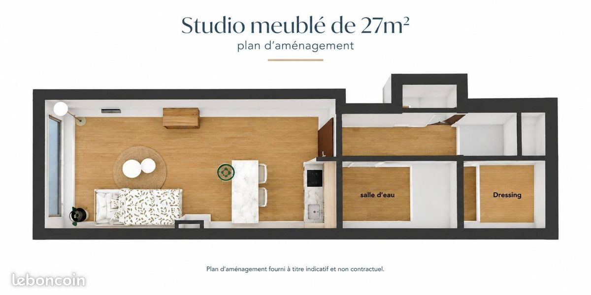 Appartement 1 pièce 27 m² · à Paris · 27 m² · 1 540 €/mois