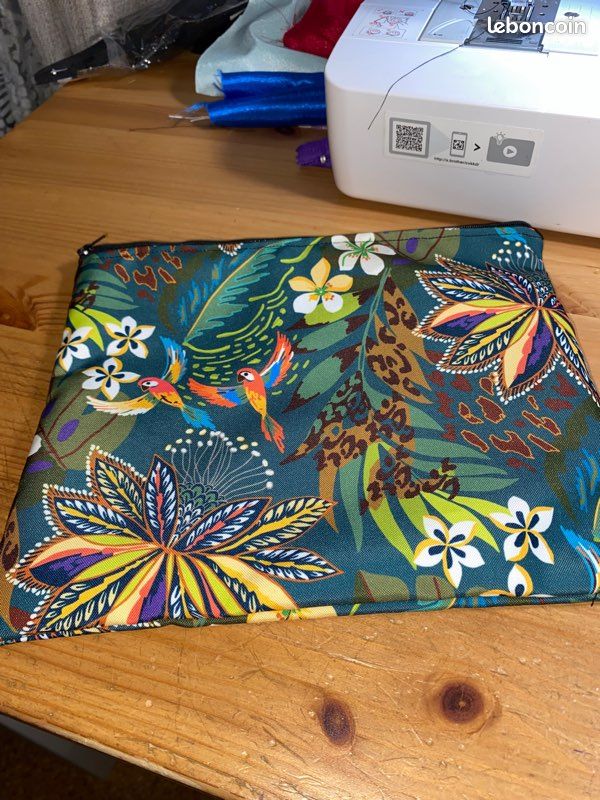 Pochette exotique créateur doubler fait main , 30x20 (image 3)