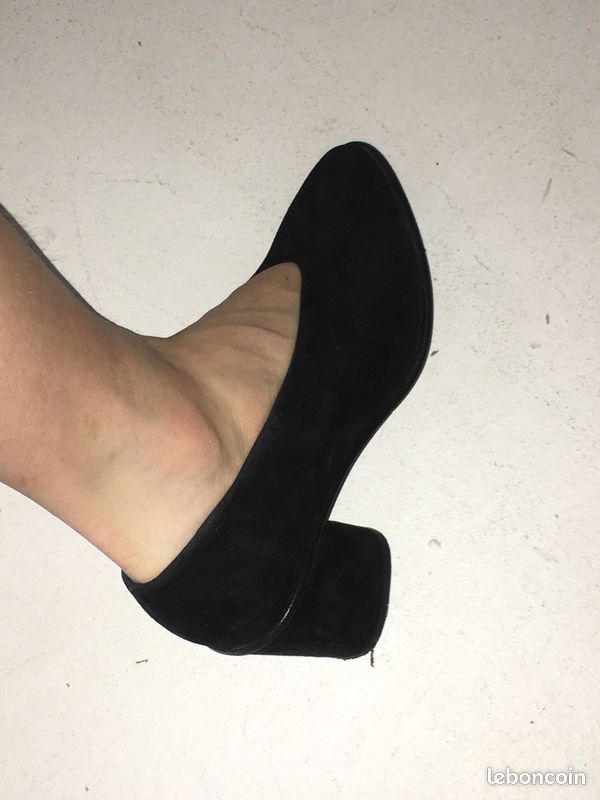 Talons Carré Velour Noir (image 4)
