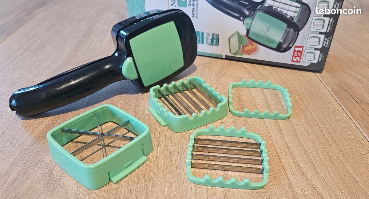 Nicer Dicer Quick - Découpe-légumes Rapide Avec 3 Lames, 5 Types De Coupes, Vu à La Télé