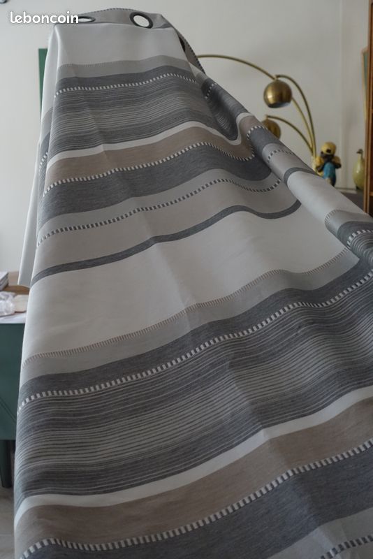 Rideau salon gris/beige (image 2)