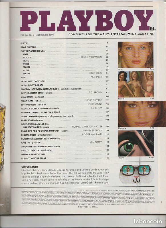 Playboy usa - 1996-09 - uma thurman - jennifer allan (image 2)