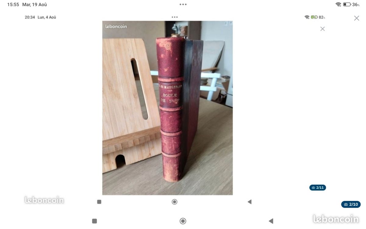 Guy de Maupassant. Boule de Suif. Librairie Paul Ollendorff. Reliure cuir. Dos à nerfs (image 2)