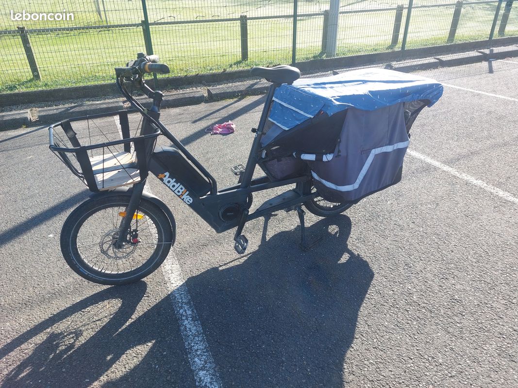Velo Cargo longtail électrique Addbike family (image 1)