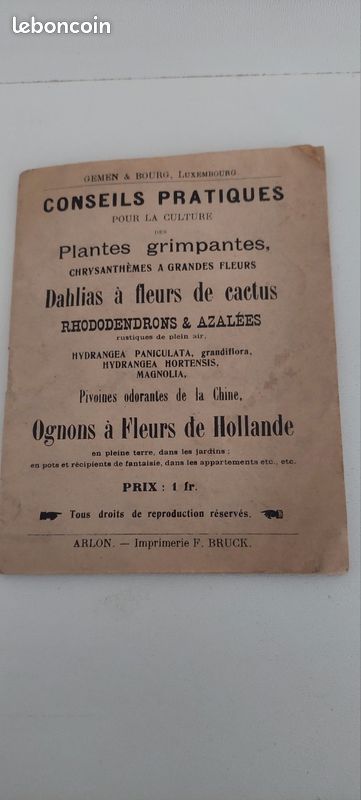 Ancien petit recueil cultures diverses (image 1)
