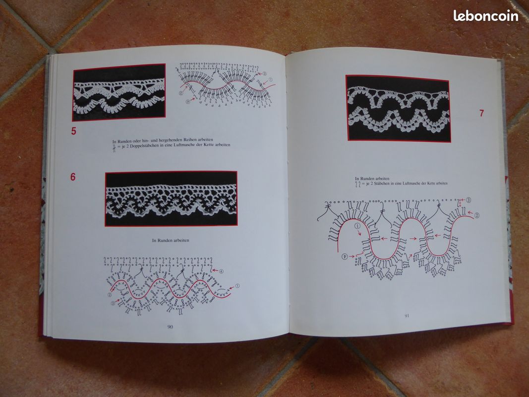 Livre Alte Häkelspitzen - Dentelle au crochet - 1982 - bel ensemble de modèles (image 18)