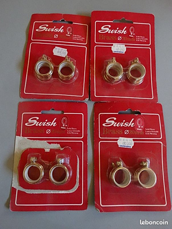 Lot de 32 anneaux laiton pour barre à rideaux diamètre 20 mm (image 1)
