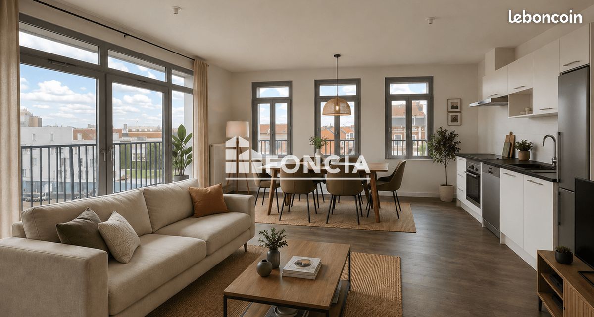 Appartement 4 pièces 77 m² · à Roubaix · 77 m² · 900 €/mois