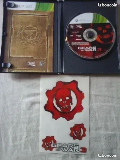 NOTÉ 19/20 PAR VIDEO_COM MARINES CONTRE ALIENS, DE LA TRONÇONNEUSE À LA GROSSE ARTILLERIE : PAS DE PITIÉ JEU XBOX 360 GEARS OF WAR 3. STICKERS MANETTES ET CONSOLE. JOUABLE SEUL ou À PLUSIEURS (image 2)