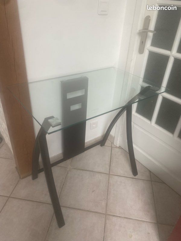 Table bureau en verre (image 1)