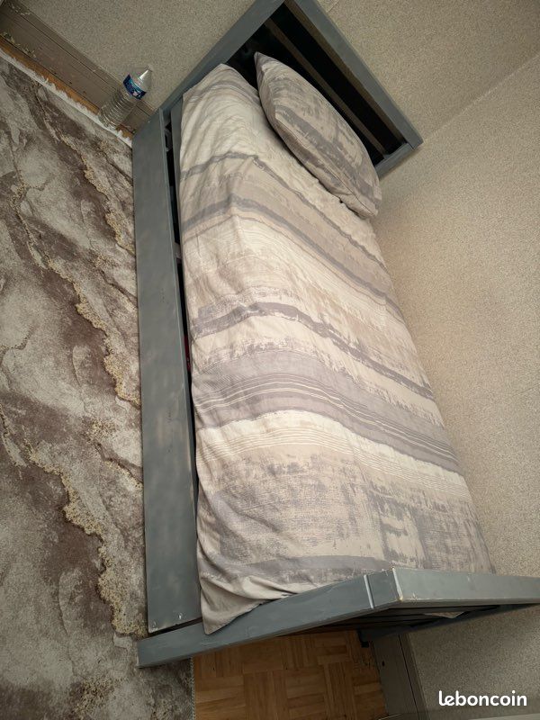 Lit 1 place avec matelas (image 3)