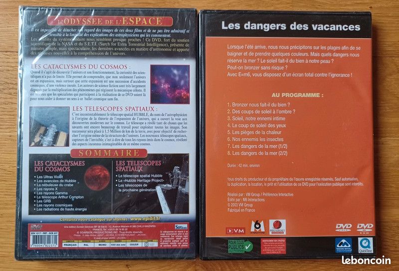 Lot de 2 DVD documentaires Neuf sous Blister [DON] (image 2)