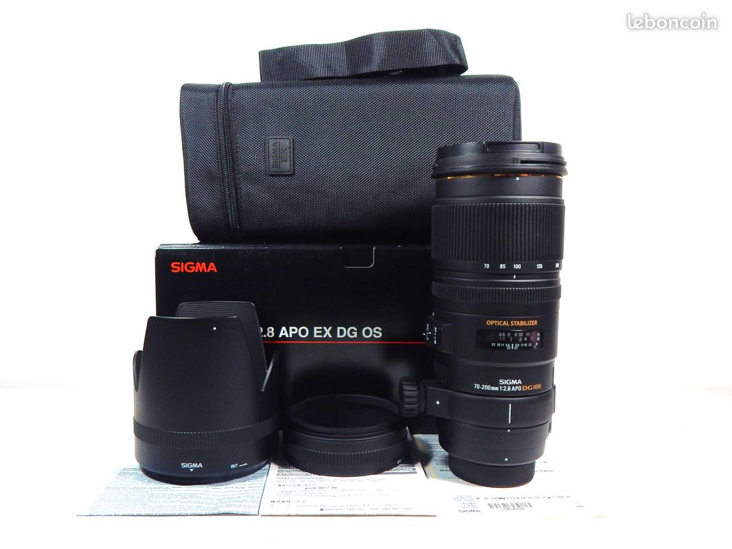 Objectif Sigma 70-200mm F/2.8 APO EX DG OS Pour Nikon - Presque Neuf (utilisé 3 Fois) - Monture Nikon AF