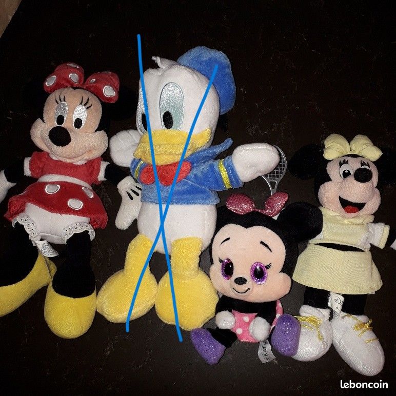 LOT peluches Disney Minnie TB état (image 1)