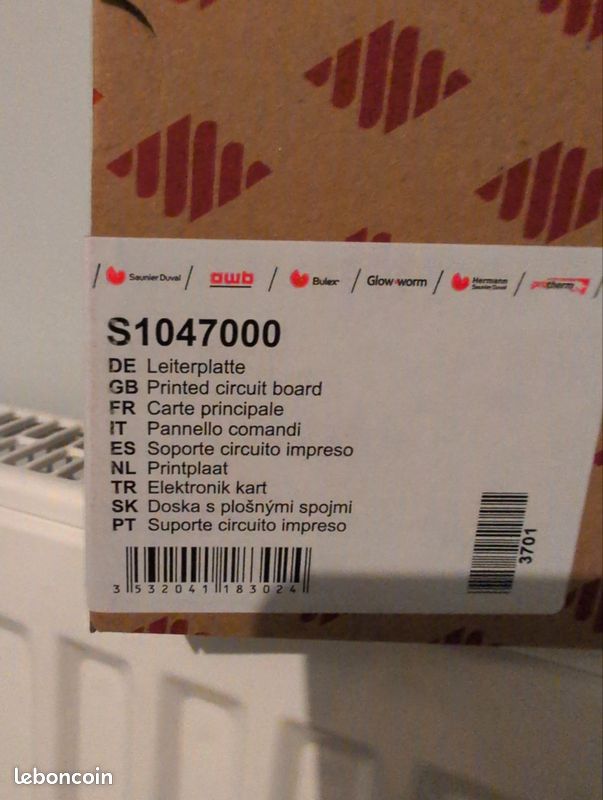 Carte électronique chaudière Saunier Duval S1047000 – Carte principale PCB (image 3)
