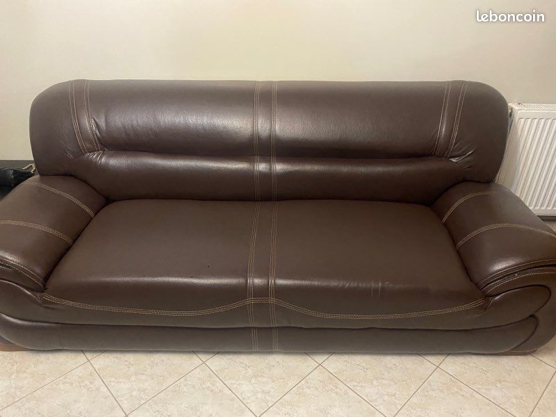 Lot de 3 canapé +une table basse (image 1)