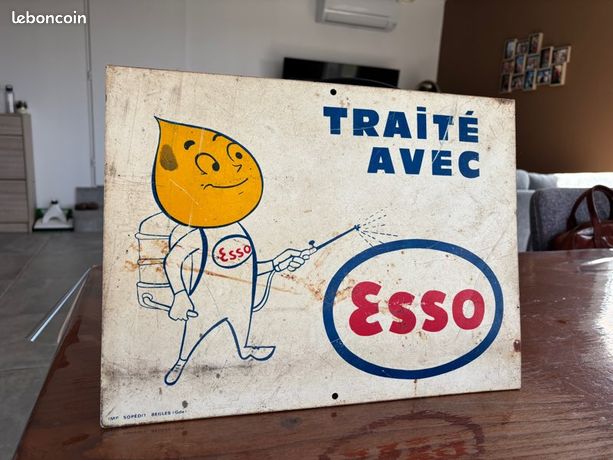 Figurine Goutte D'huile Esso En Résine – 35 Cm, Publicité Vintage, Neuve