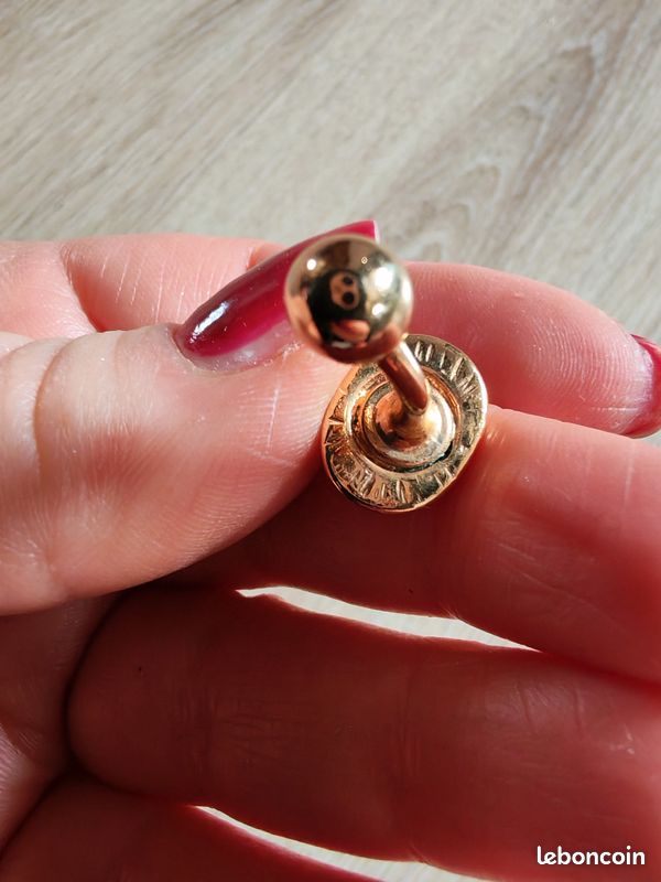 Boutons De Manchette Anciens En Or De Tolède Et Mucite - Modèle #K5 - Occasion