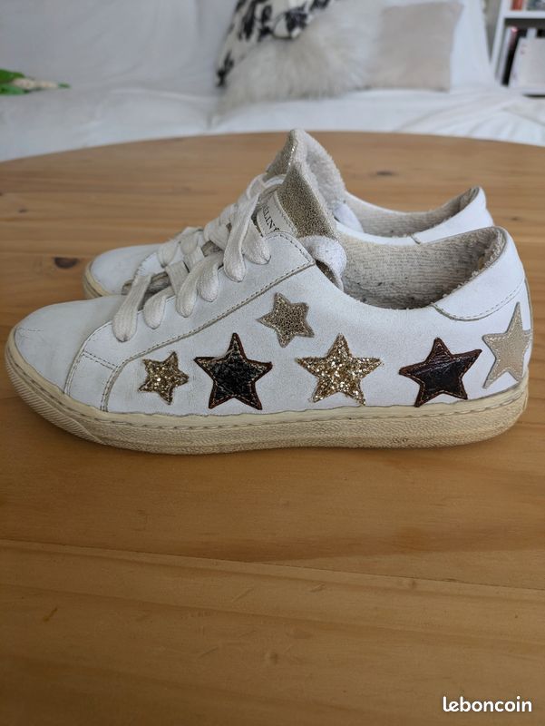 Meline Basket Femme Marque Italienne Meline NK1384 Doré Livraison