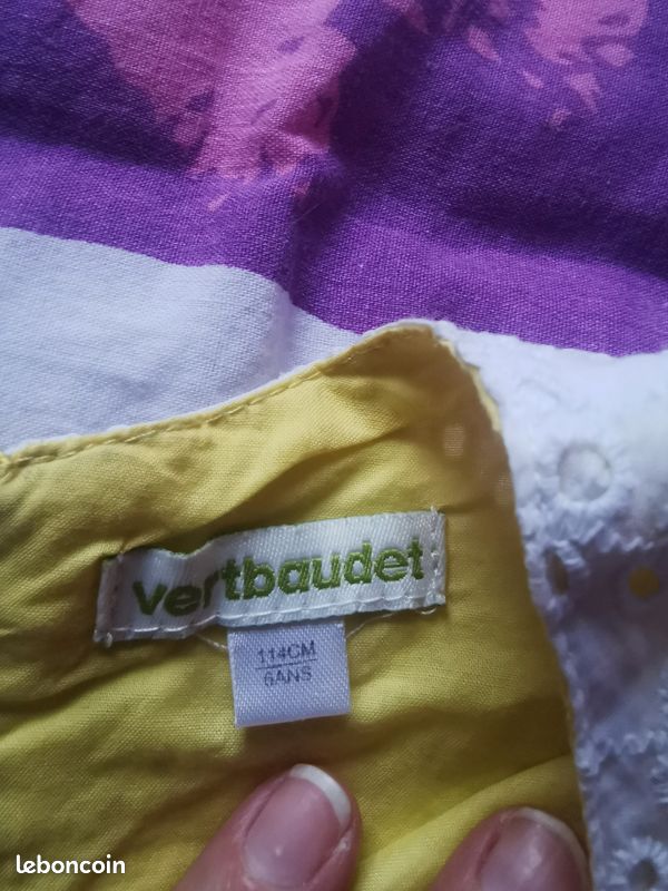 Robe blanche et jaune fille 6 ans (image 3)