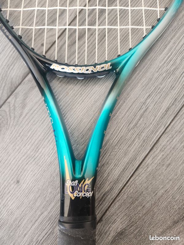 Raquette Tennis Vintage Rossignol Concorde – Taille 4 5/8L (5L) – Bleue – Fabriquée USA