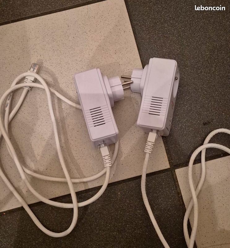 Pack de 2 x CPL LEA OMENEX by Ethernet Gigabit avec Prise gigogne filtrée (image 3)