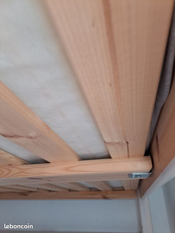 Lit mezzanine double,bureau, sommelier matelas (image 17)