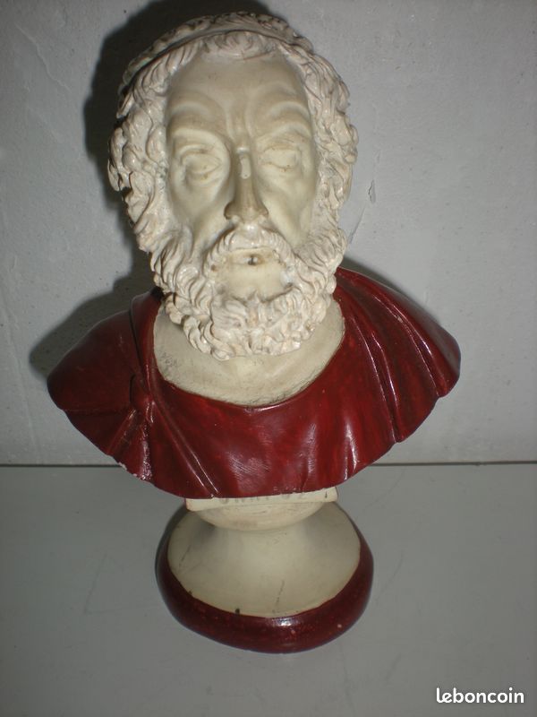 Petite statuette buste grec en albâtre (image 2)
