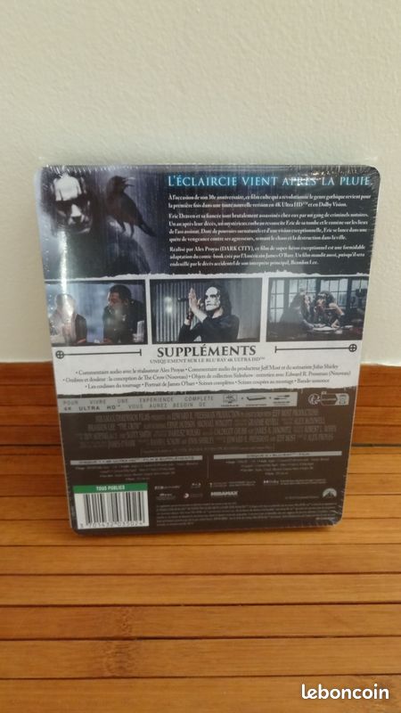 Coffret steelbook 4K The Crow spécial FNAC, neuf, sous blister (image 2)