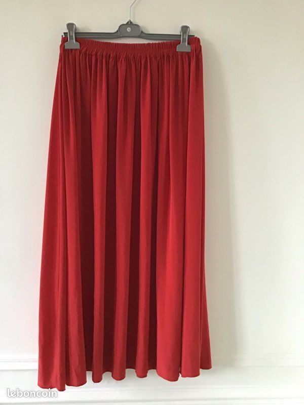 Jupe longue rouge Biscote (image 2)
