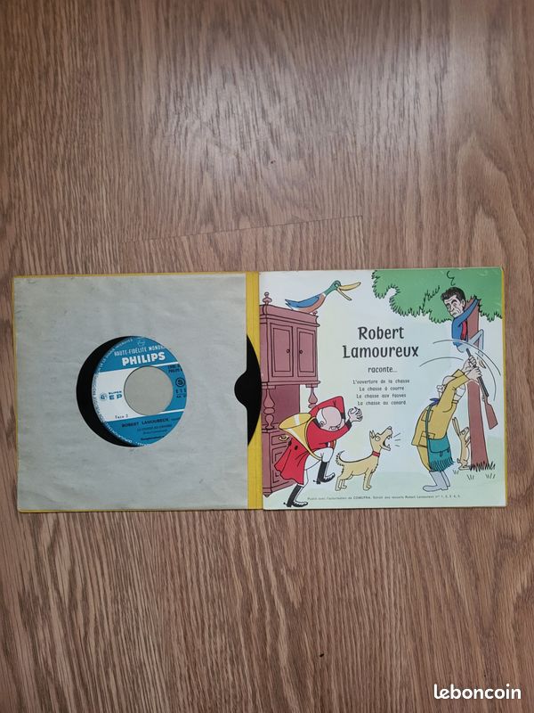 Livre-disque vinyle 45 T Robert Lamoureux (image 2)