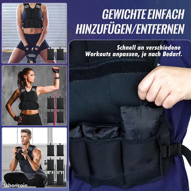 Gilet Lesté Empower 16 Lbs Pour Femme - Entraînement Fitness Gym Noir, Open Box, Poids Ajustable