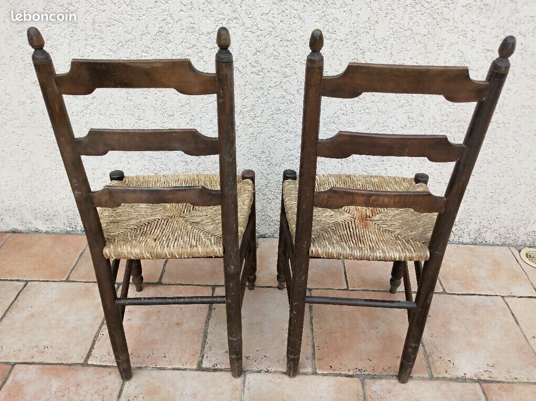 2 chaises paillées (image 1)
